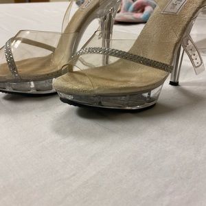 Touch ups clear platform pageant shoe